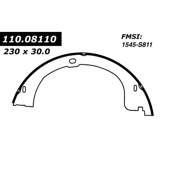 Centric Parts Centric Brake Shoes, 111.08110 111.08110 - main